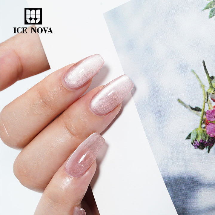 ICE NOVA | Нюдовый стеклянный кошачий глаз