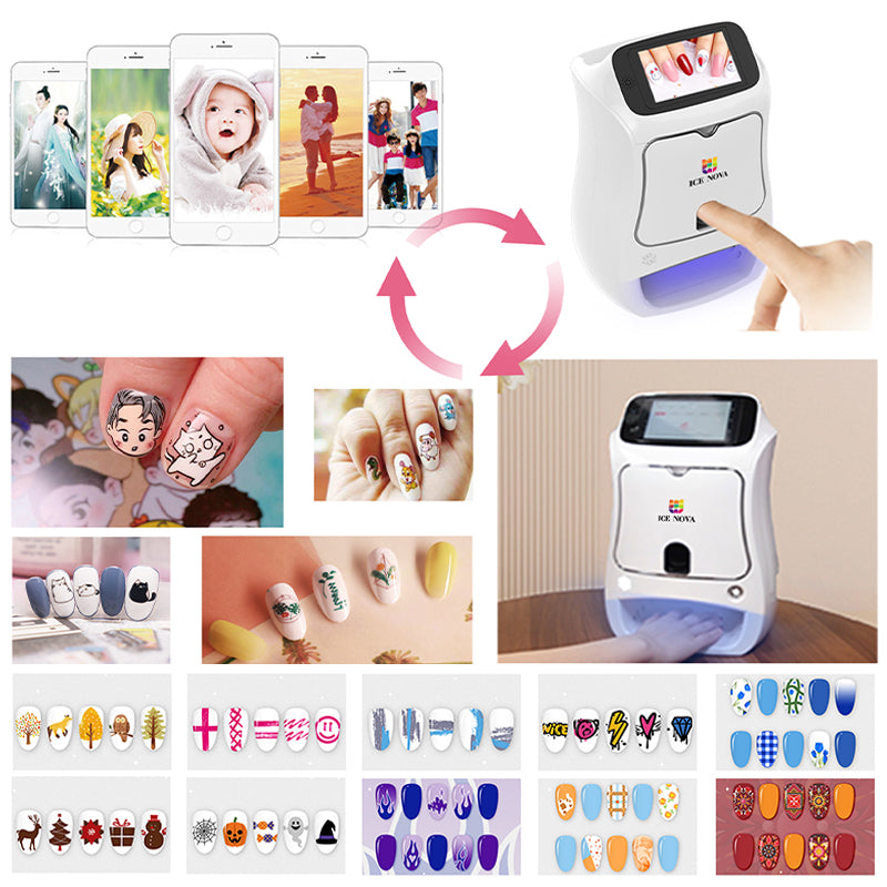 Machine For Nails Design 3D WIFI Automatic Art Designs Finger Nail Printing Machine – ICE NOVA ...