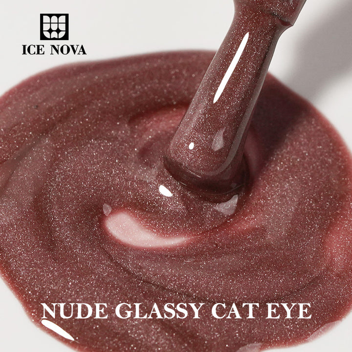 ICE NOVA | Nude Glassy Cat Eye Gel