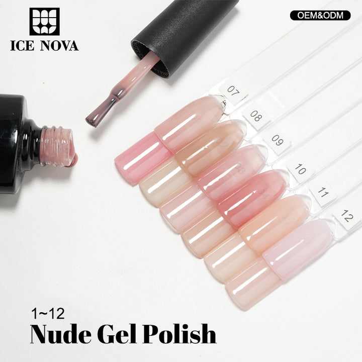 ICE NOVA | Nude Pink Colors 6+2 PCS Set